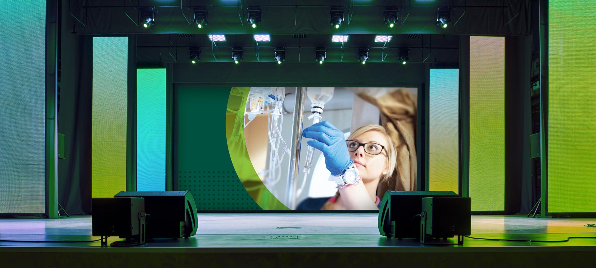 staging for simulcast event